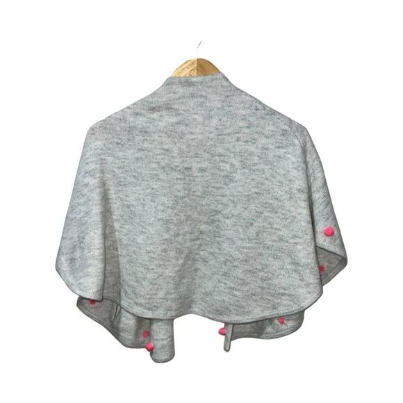 Cat And Jack Pom pom poncho size small/medium - Picture 2 of 7